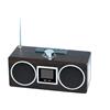R&aacute;dio MP3 Port&aacute;til Retr&ocirc; com display LCD, R&aacute;dio FM, Leitor de Cart&otilde;es, Entrada USB, Bateria Recarreg&aacute;vel, LED - MDD5 - JD &Aacute;UDIO
