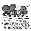 Kit Cozinha 64 pe&ccedil;as Antiaderentes com Cabo e al&ccedil;as Antit&eacute;rmicos - CARIBE - TRAMONTINA