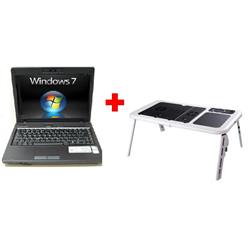 Mania Virtual Notebook 14.1" Intel Dual Core T4200 2.0 Ghz, 2gb De Mem�ria, Hd 250gb, Dvd-Rw, Entrada Hdmi + Mesa Para Notebook Asys E-Table Cooler - Ld09 Branco